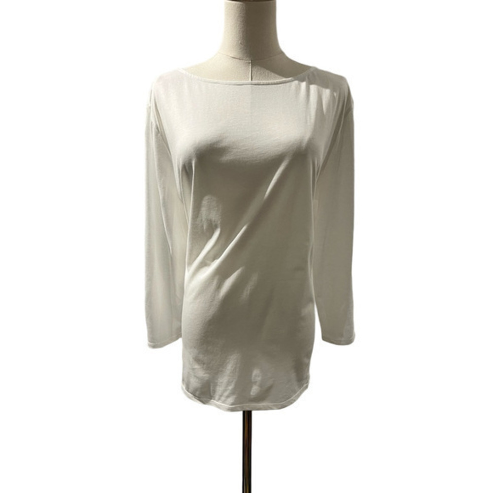Prada XL Cream Long Sleeve Fitted Tunic Top